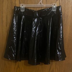 Black Faux leather skirt